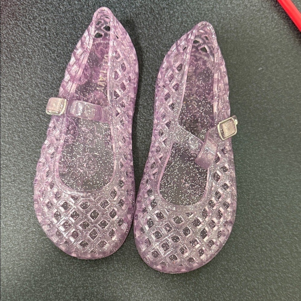 Purple Glitter Kids Shoes